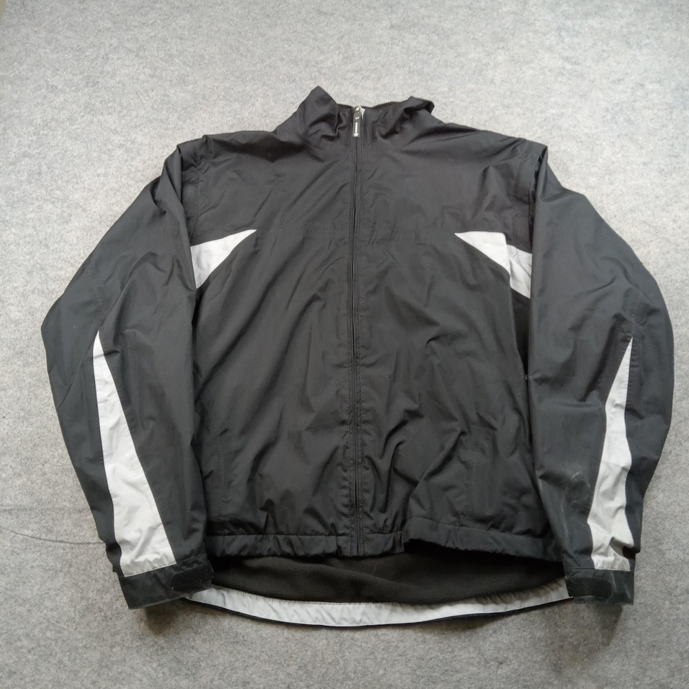 Sunice Jacket Mens Large Black Gray Full Zip Golf Windbreaker Storm Coat